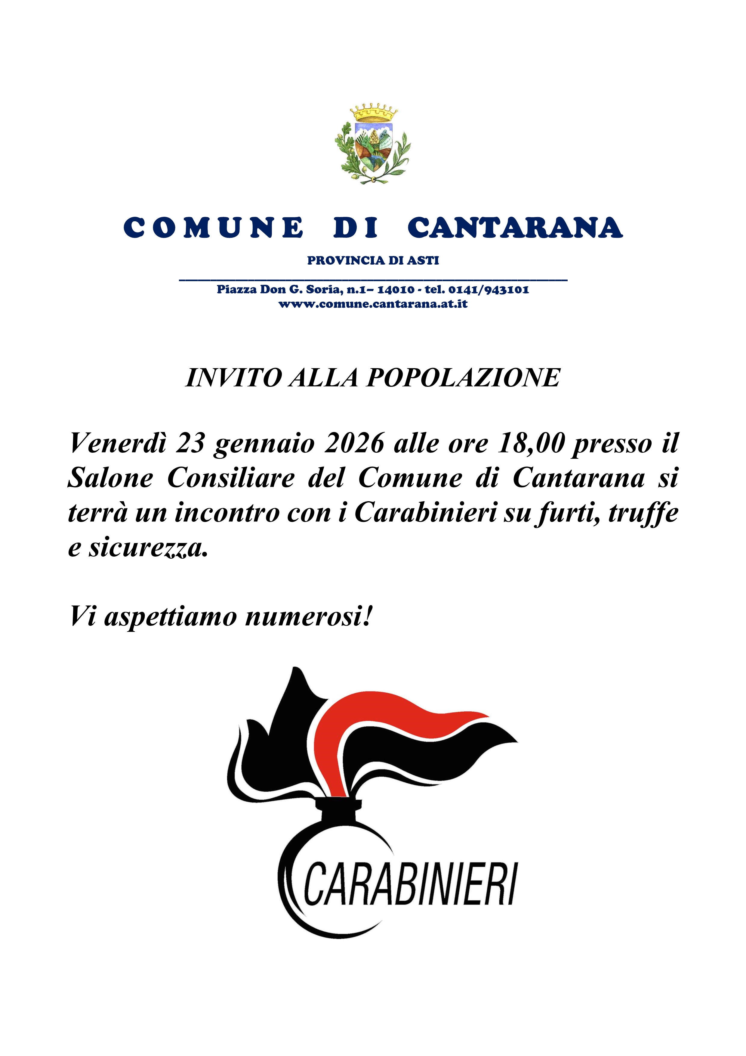 Incontro con i Carabinieri